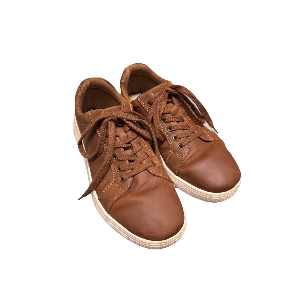 Propet Men’s Koda Shoes Size 8 5E Wide Tan Leather Sneakers NO INSOLES